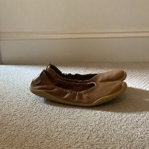 Women’s VivoBarefoot Primus Asana Yin Leather Brown Ballet Flats -Sz 39 US 8/8.5